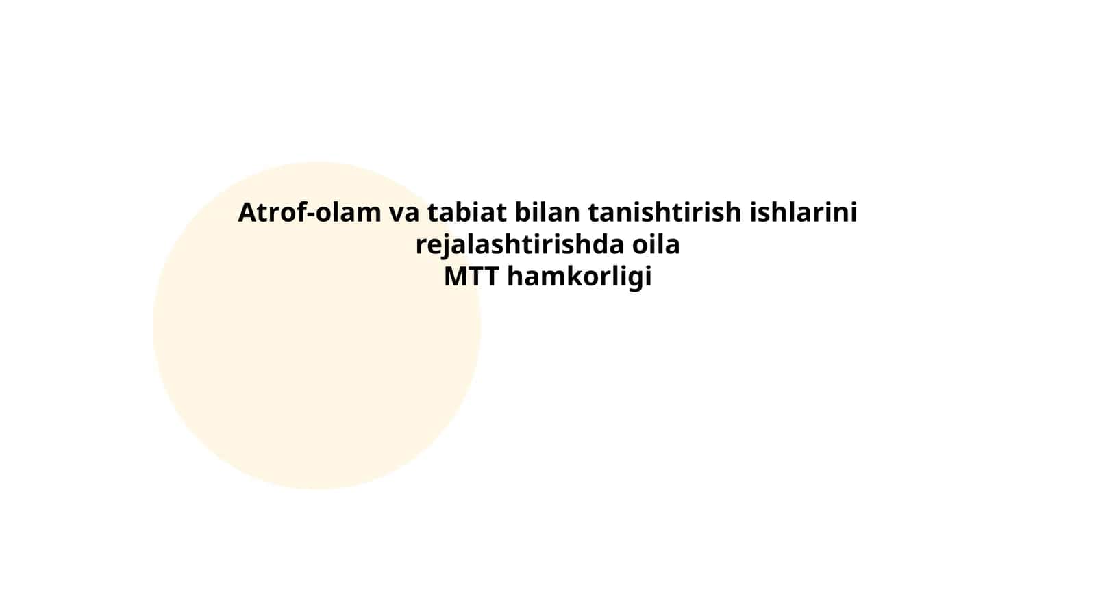 Atrof-olam va tabiat bilan tanishtirish ishlari 1