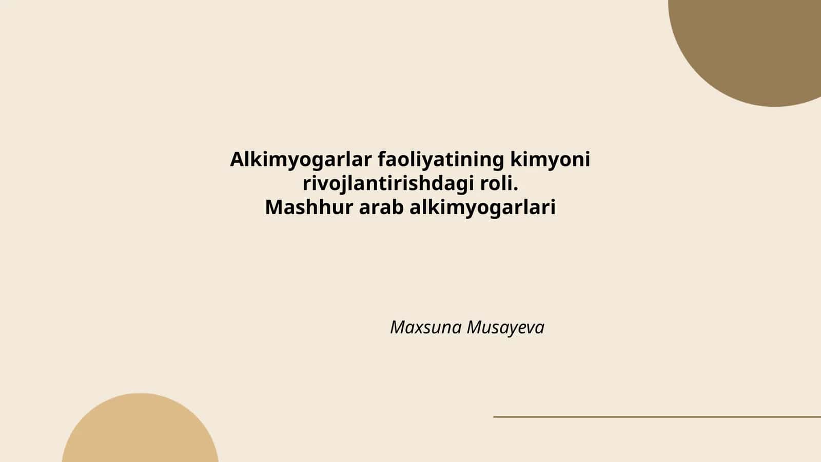 Alkimyogarlar faoliyatining kimyoni rivojlantirishdagi roli 1