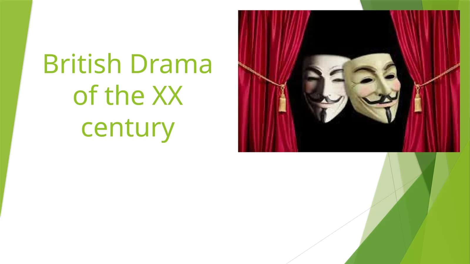 XX asr Britaniya dramaturgiyasi 1
