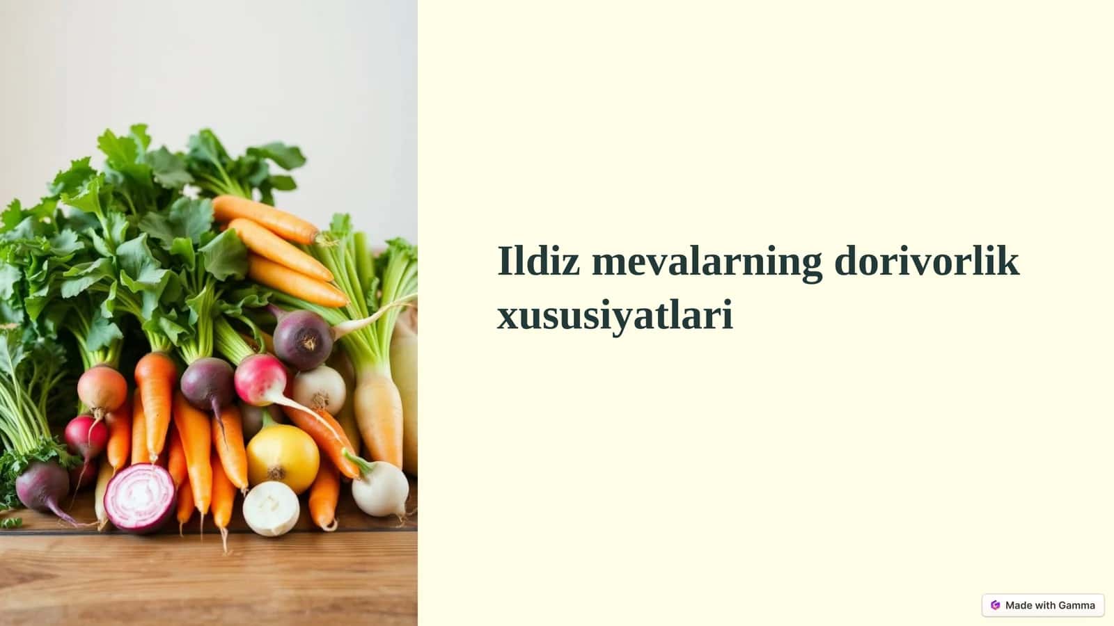 Ildizmevalarning dorivorlik xususiyatlari 1