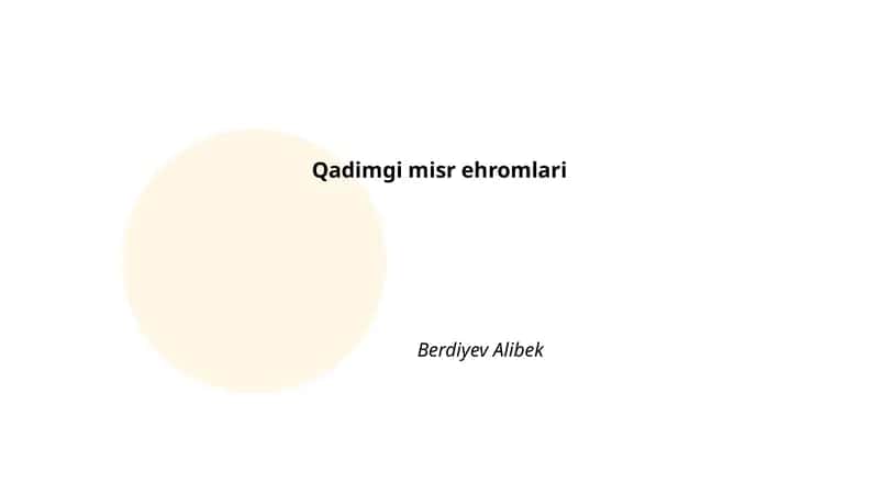 Qadimgi misr ehromlari