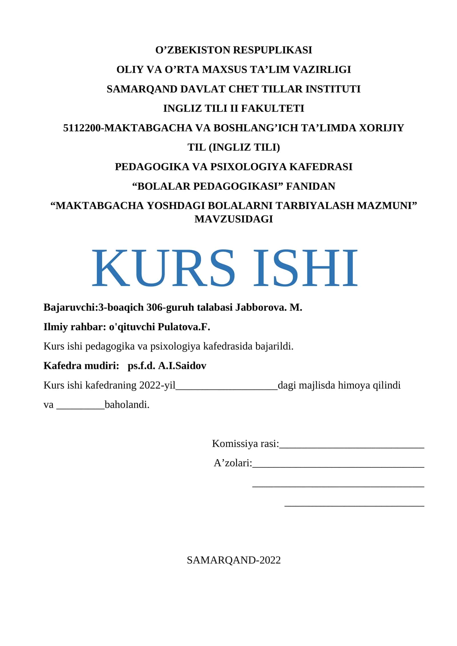 MAKTABGACHA YOSHDAGI BOLALARNI TARBIYALASH MAZMUNI 1