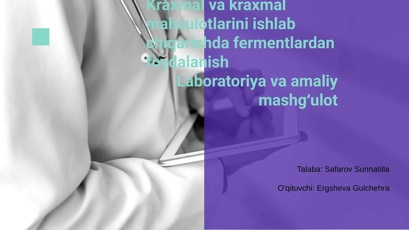 Kraxmal va kraxmal mahsulotlarini ishlab chiqarishda fermentlardan foydalanish 1