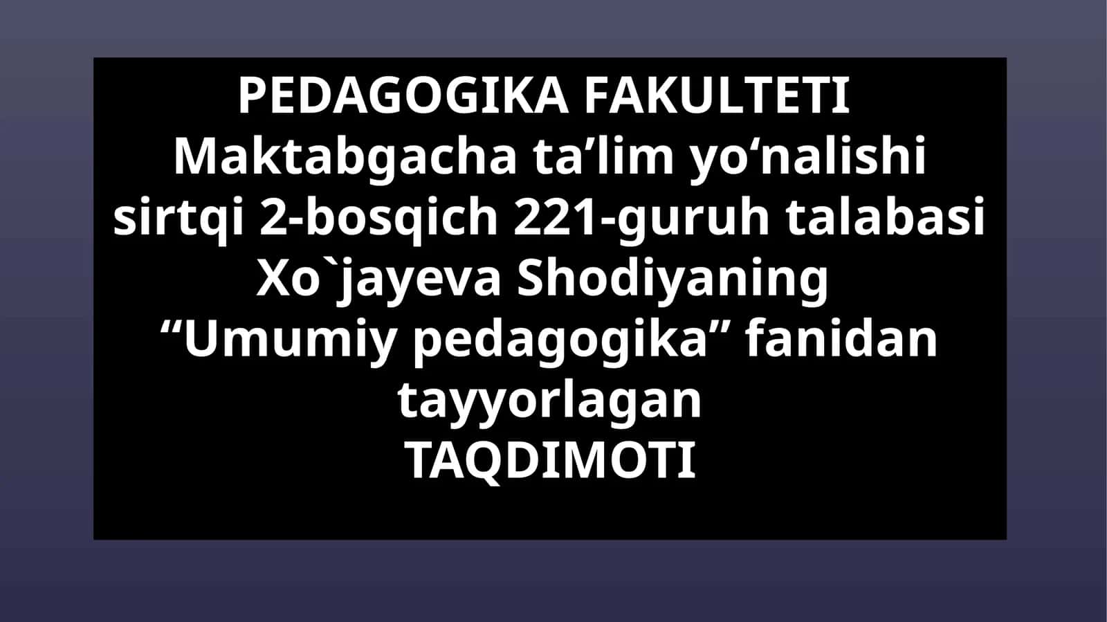 O‘qituvchining pedagogik texnikasini shakllantirish yo‘llari. 1
