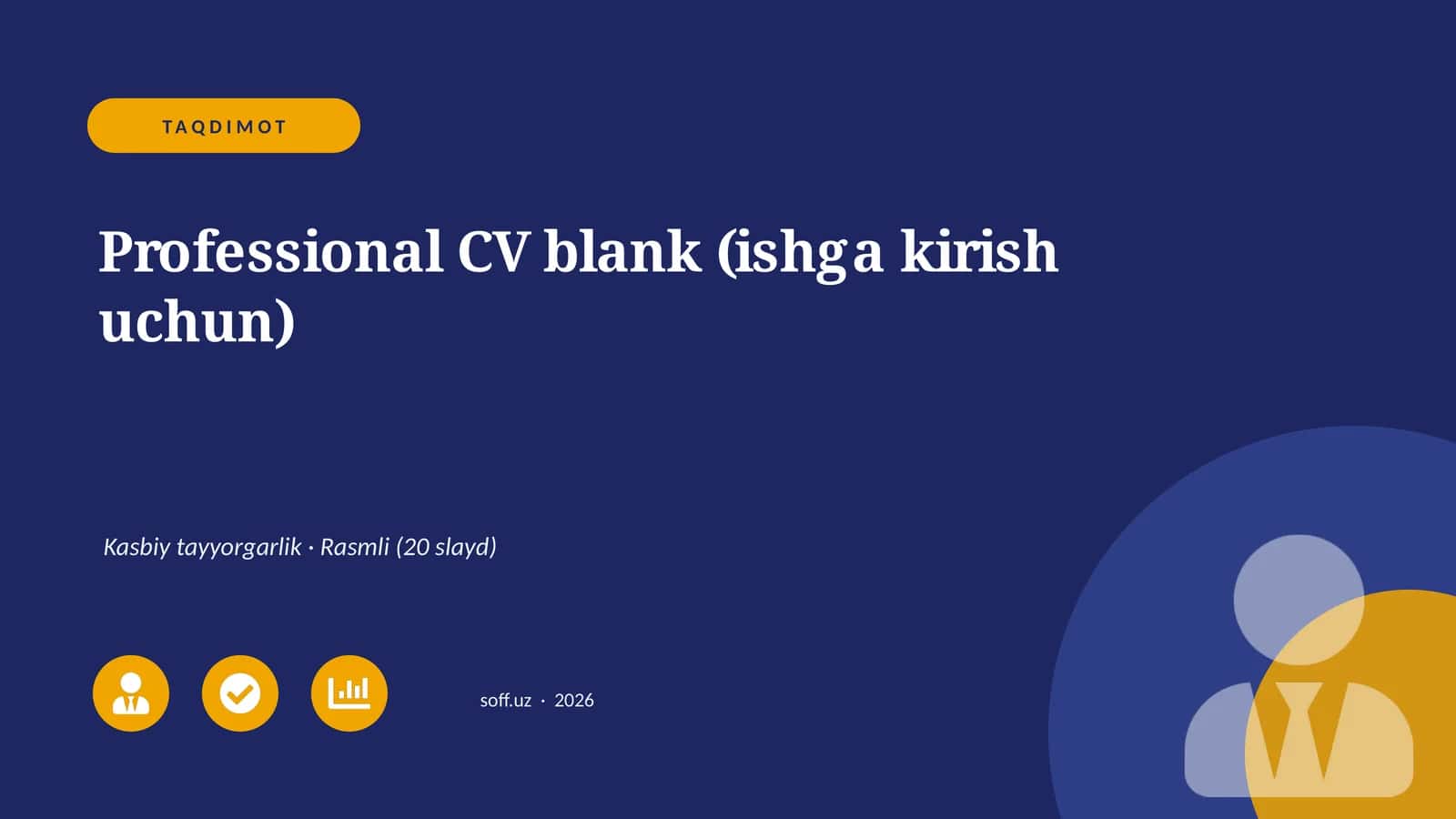 Professional CV blank (ishga kirish uchun) 1