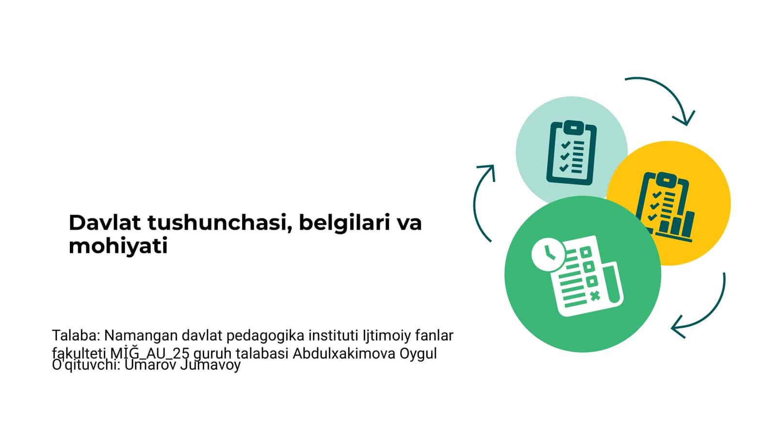 Davlat tushunchasi, belgilari va mohiyati 1