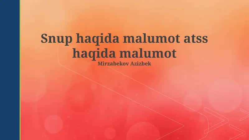 SNUP va ATSS 1