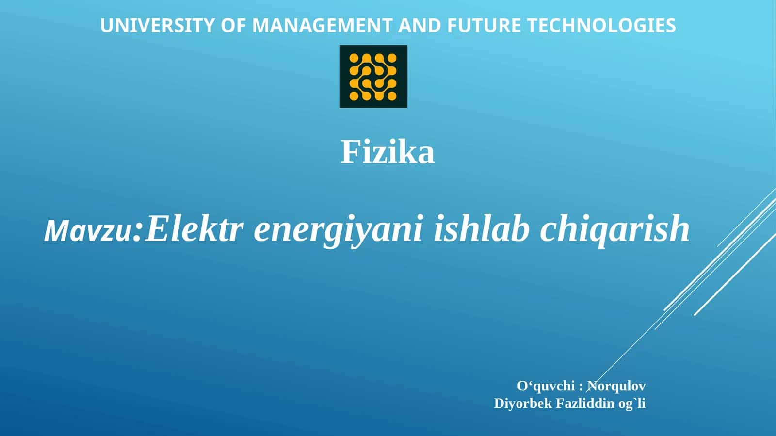 Elektrenergiyaniishlabchiqarish 1