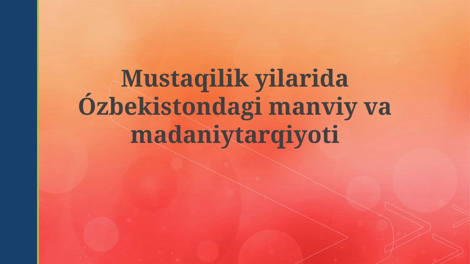 O'zbekiston madaniyati 1