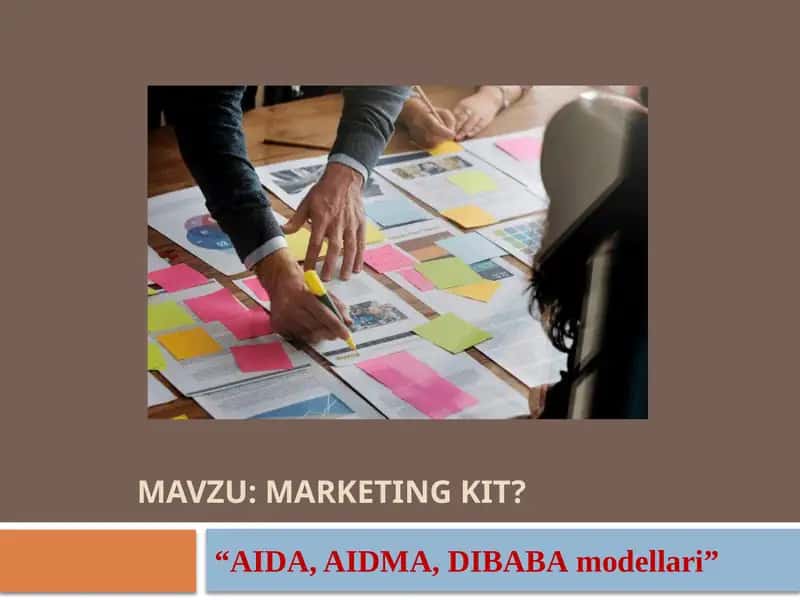 MARKETING KIT? “AIDA, AIDMA, DIBABAmodellari” 1