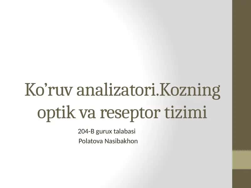 Koruv analizatori fiziologiyasi 1