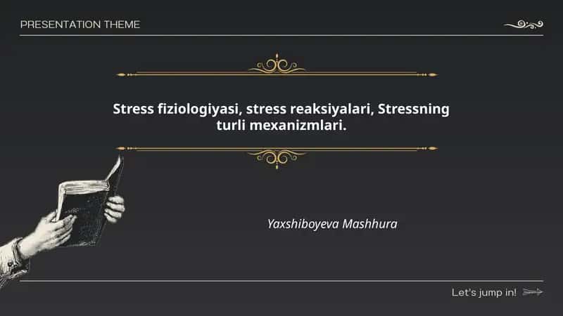 Stress fiziologiyasi, stress reaksiyalari, Stressning turli mexanizmlari. 1
