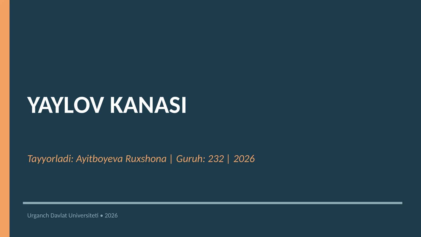 YAYLOV KANASI 1