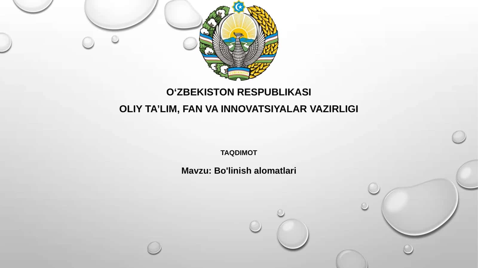 Bo'linishalomatlari 1