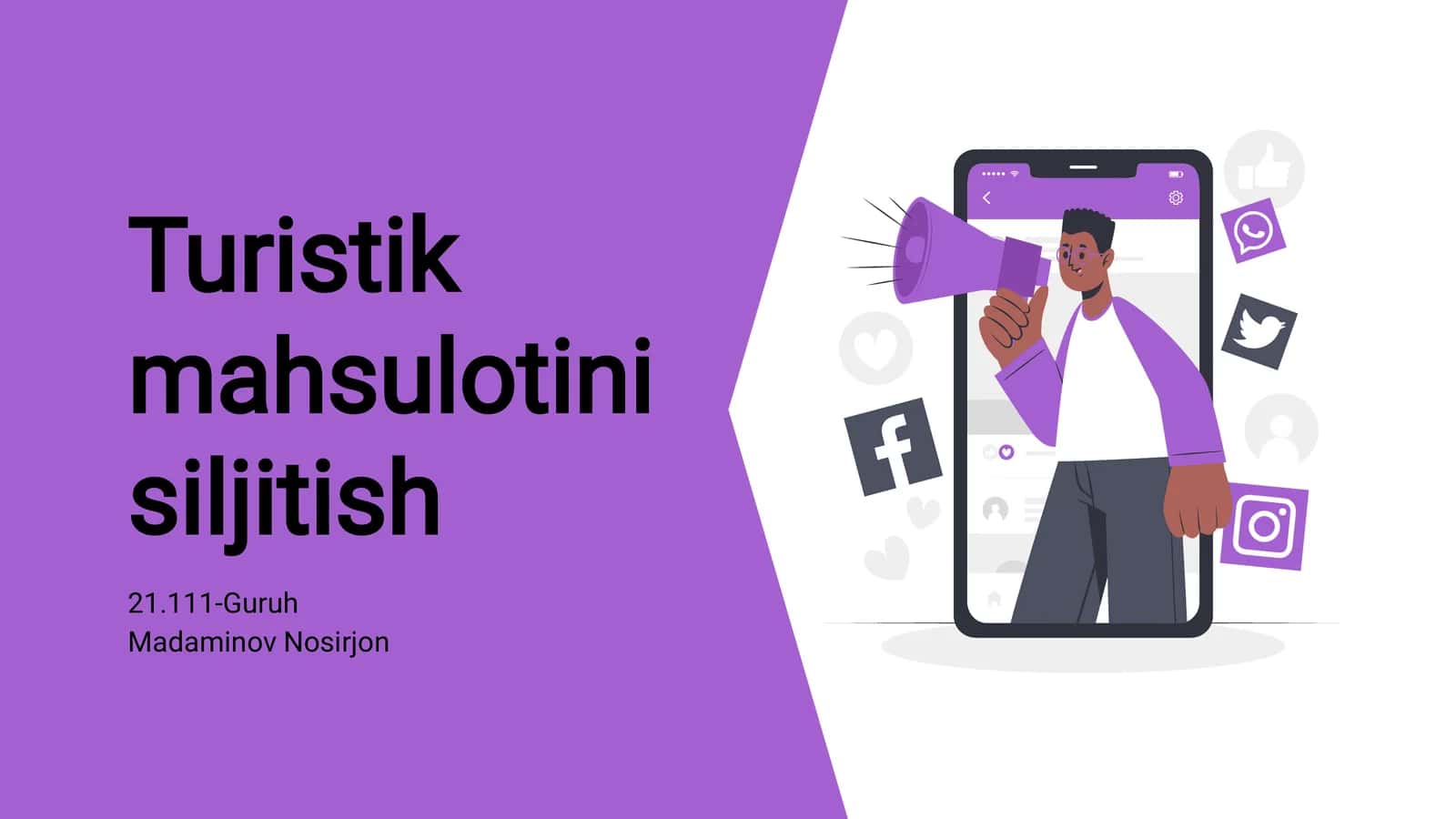 Turistik mahsulotini siljitish 1