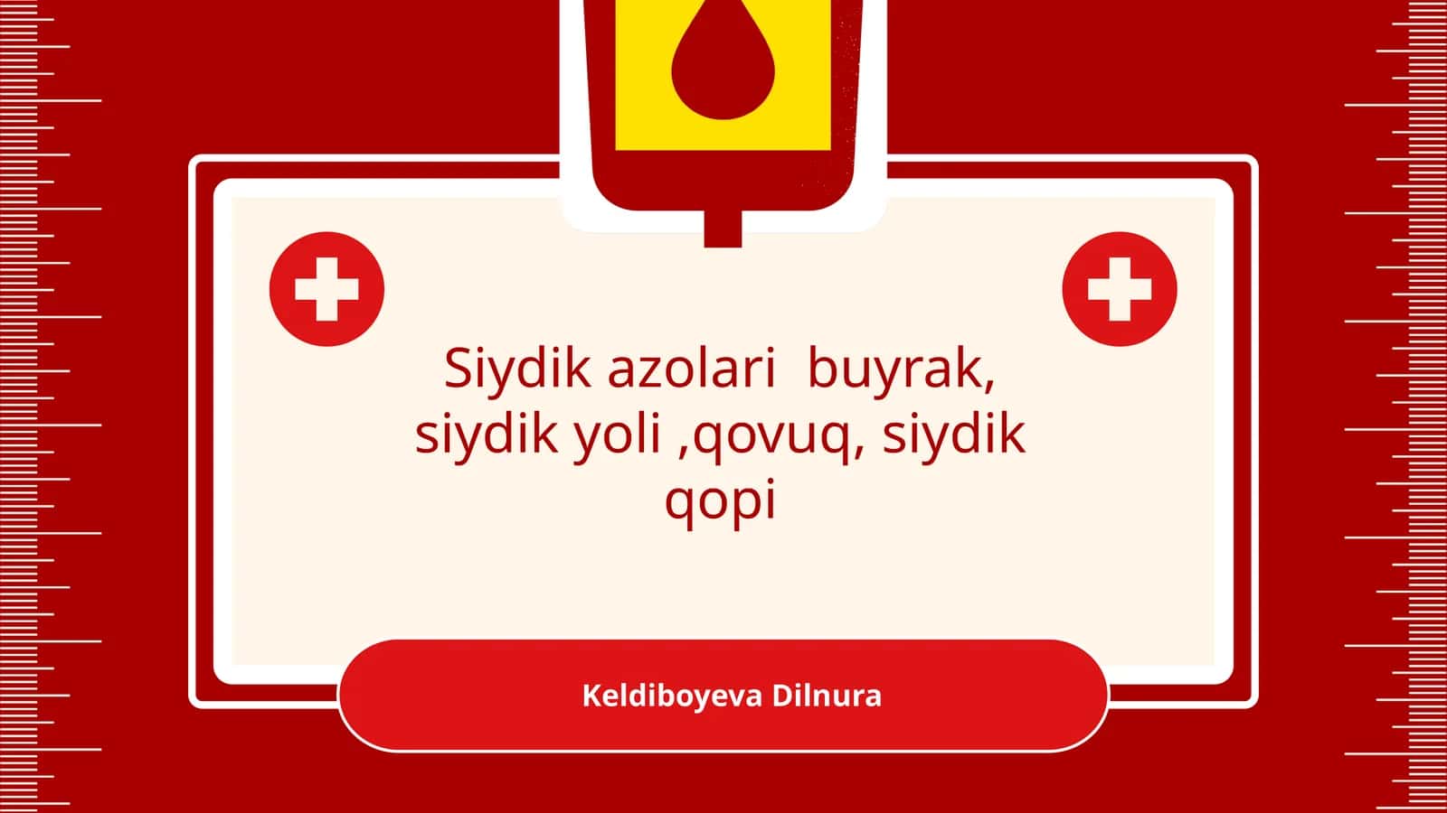 Siydik buyraklariga tegishli tahlil 1