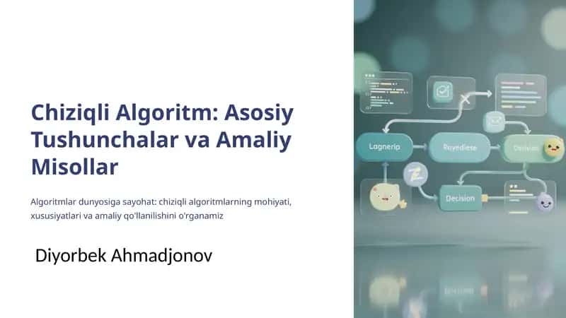 Chiziqli Algoritm: Asosiy Tushunchalar va Amaliy Misollar 1