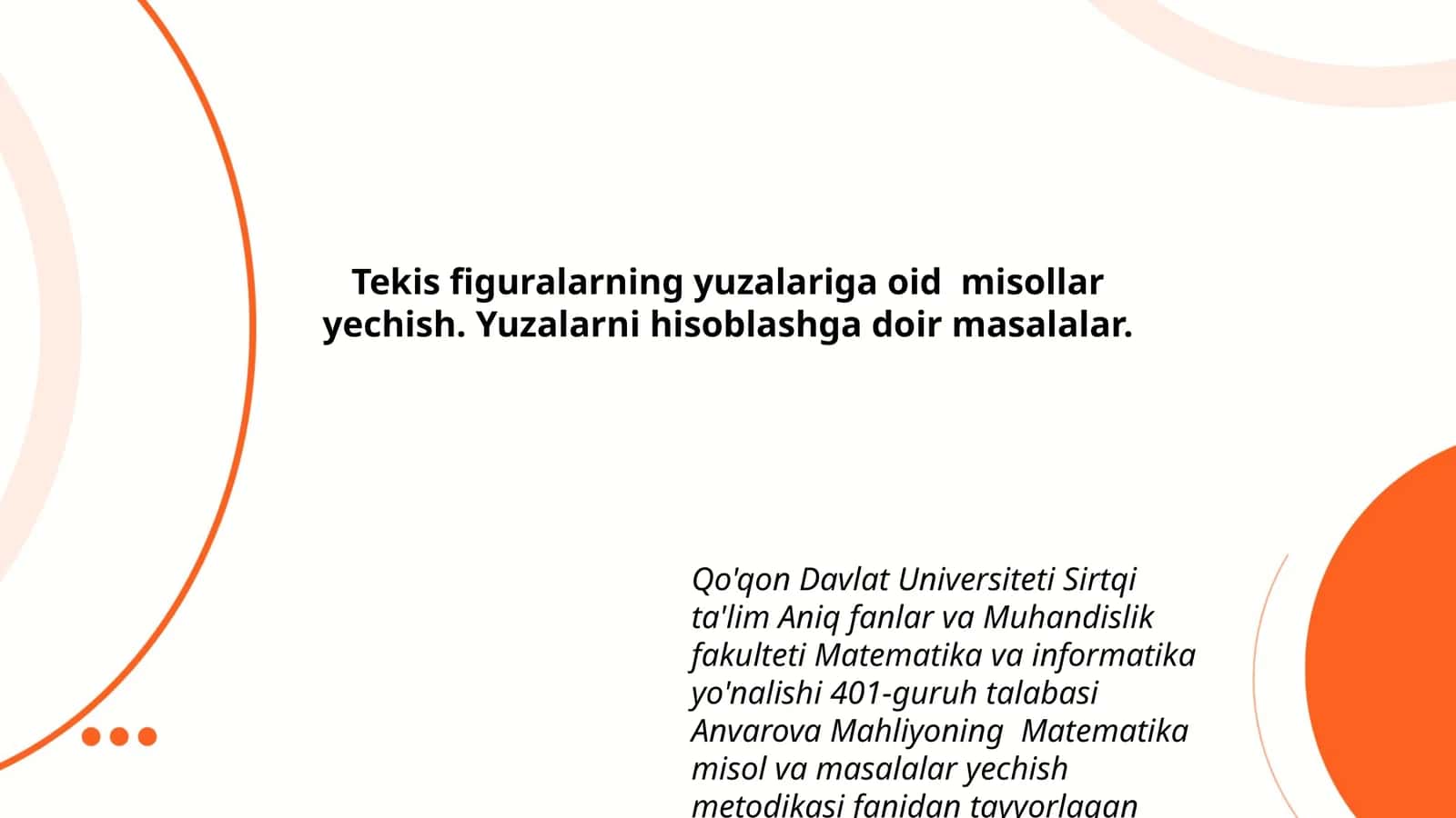 Matematika misol va masalalar yechish metodikasi 1