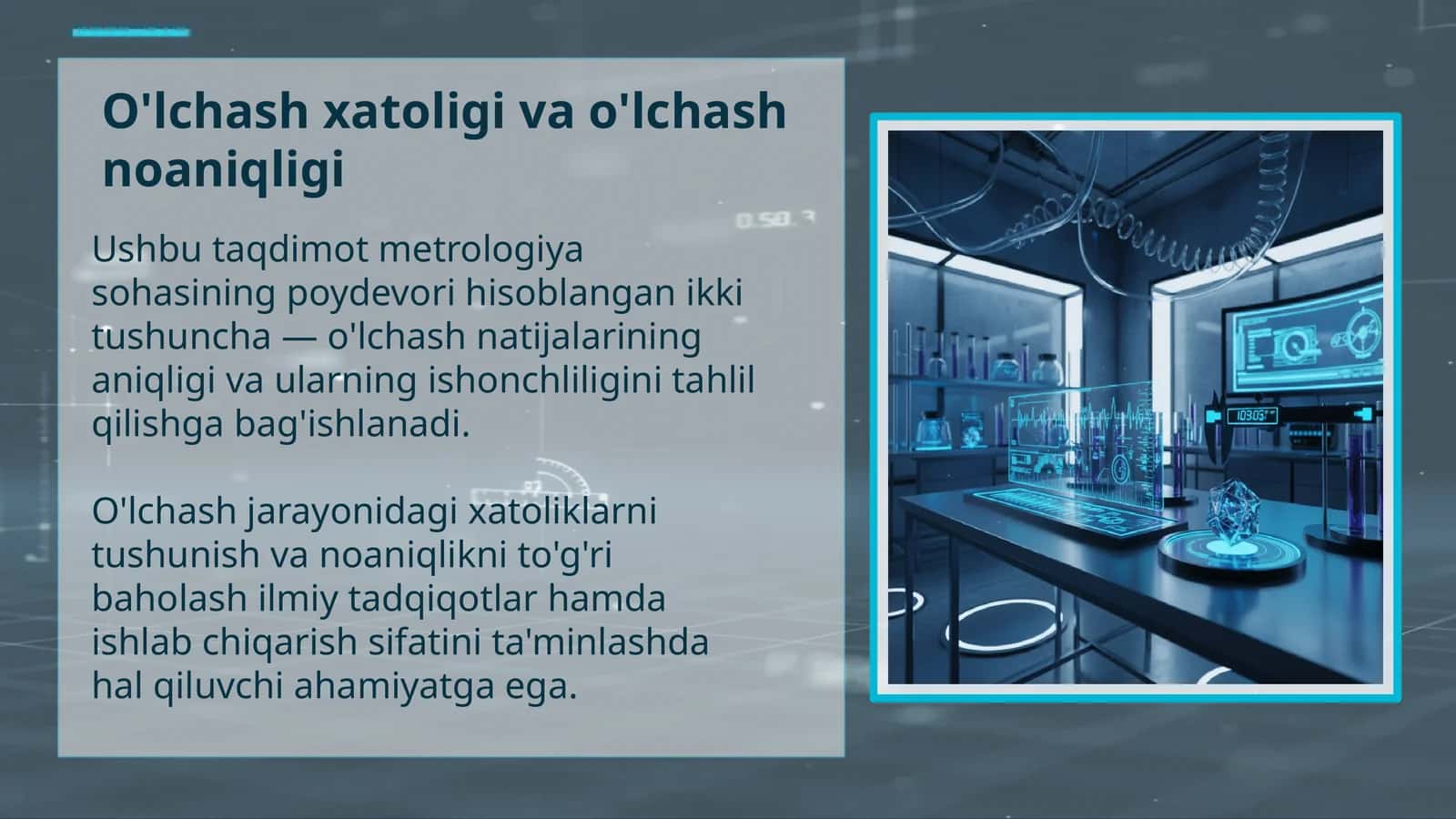 O'lchash xatoligi va o'lchash noaniqligi 1
