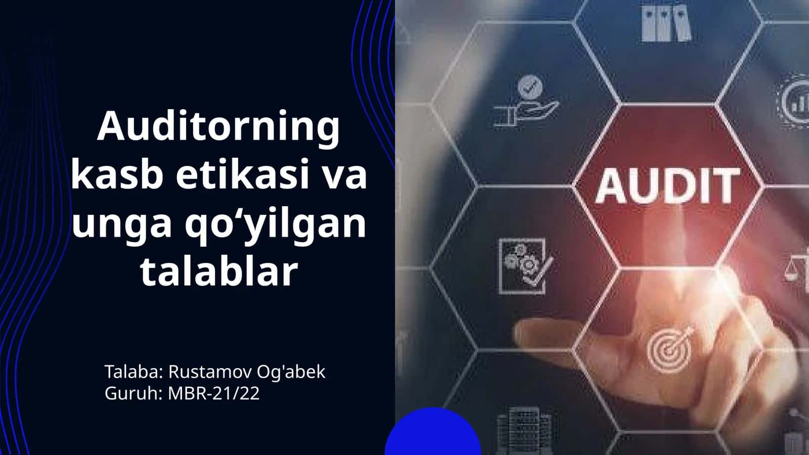 Auditorlik etikasi va axloqiyasoslari 1