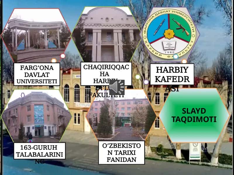 CHAQIRIQQACHA HARBIY TA’LIM FAKULTETI FARG’ONA DAVLAT UNIVERSITETI HARBIY KAFEDRASI 163-GURUH TALABALARINING O’ZBEKISTON TARIXI 1