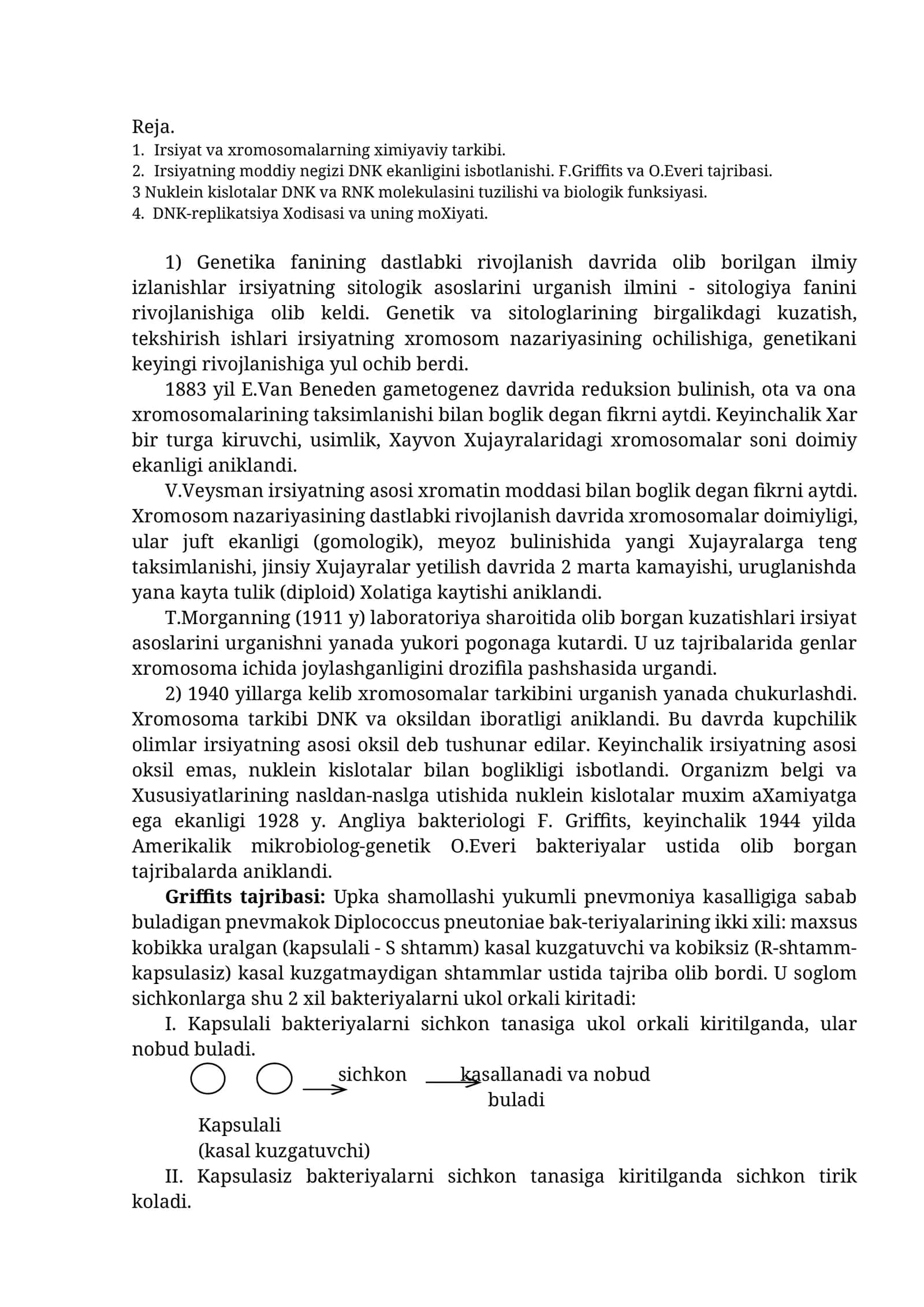 Irsiyatning moddiy tuzilishi 1