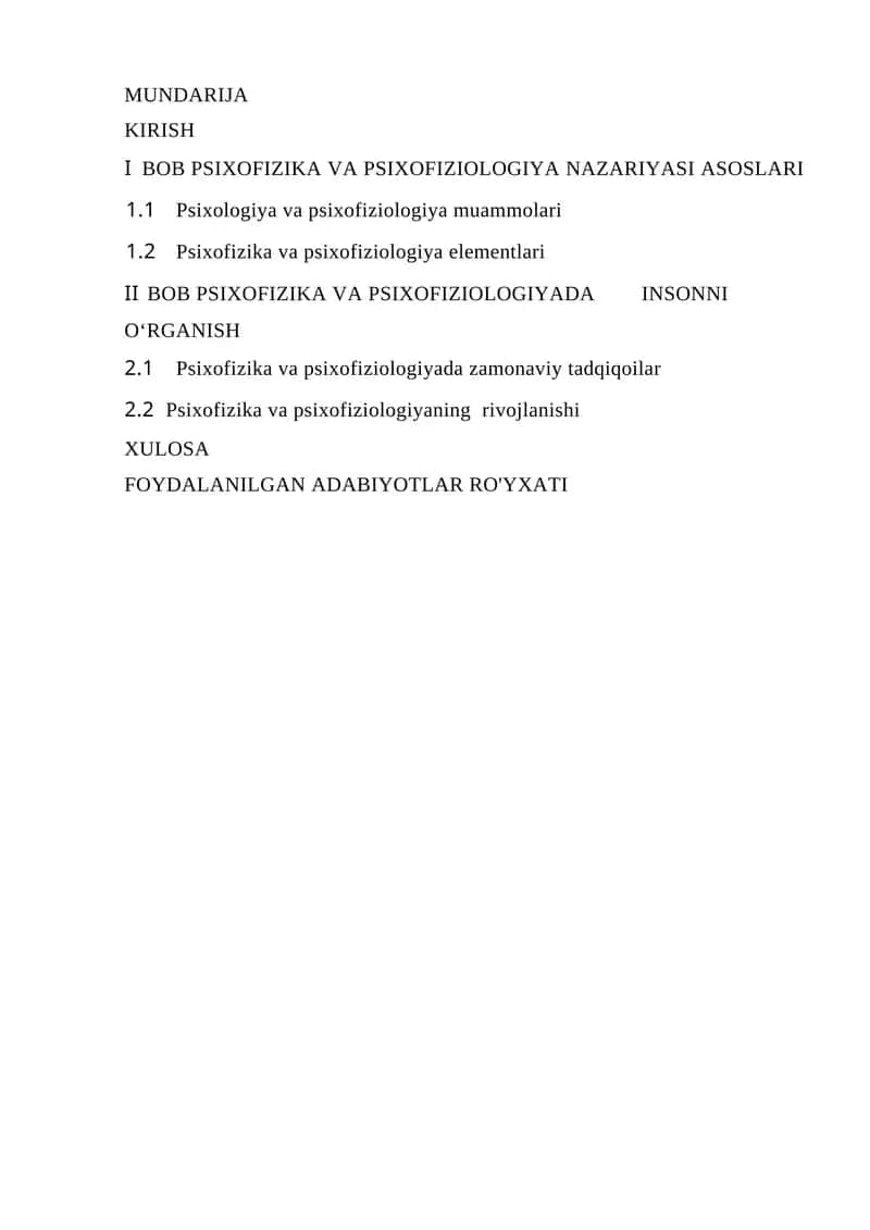 PSIXOFIZIKA VA PSIXOFIZIOLOGIYA 1