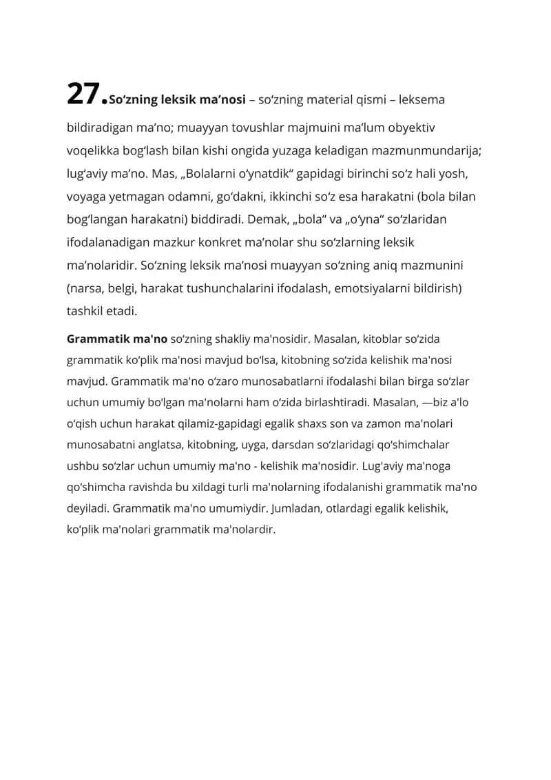 Soʻzning leksik maʼnosi 1