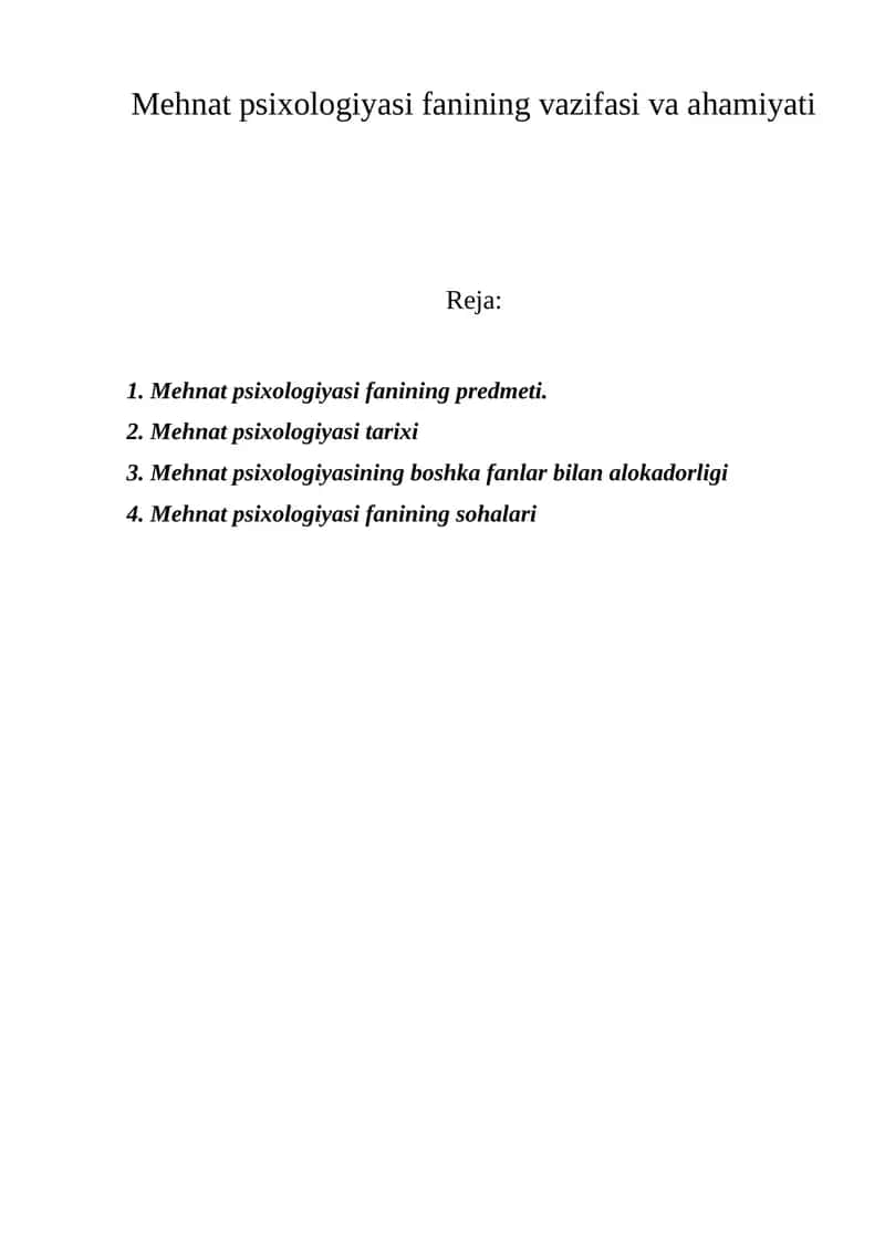 Mehnat Psixologiyasi 1