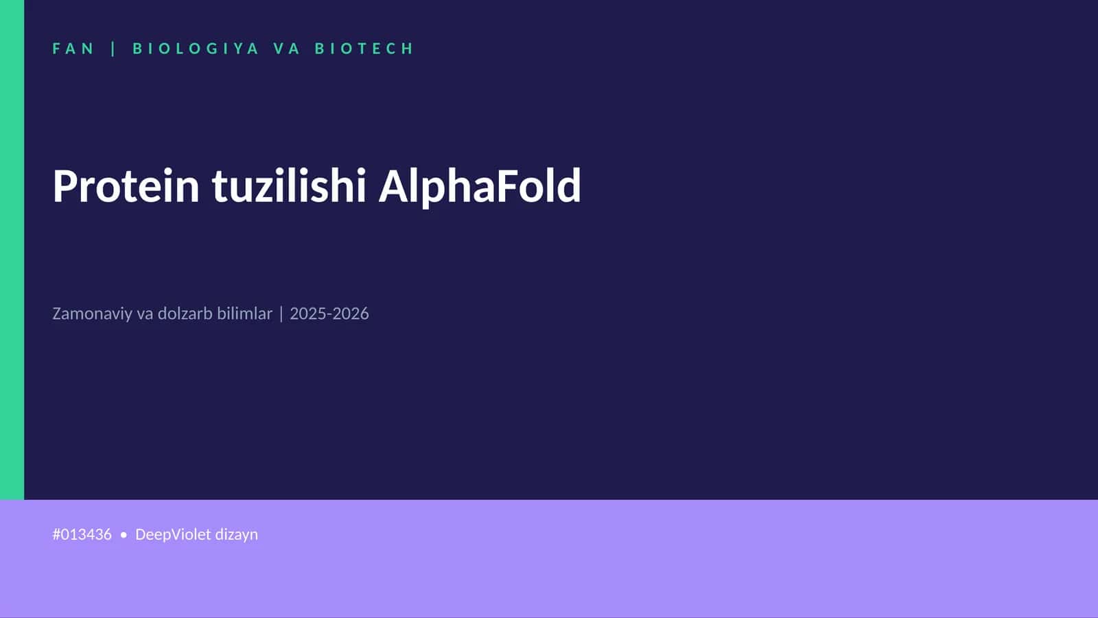 Protein tuzilishi AlphaFold 1