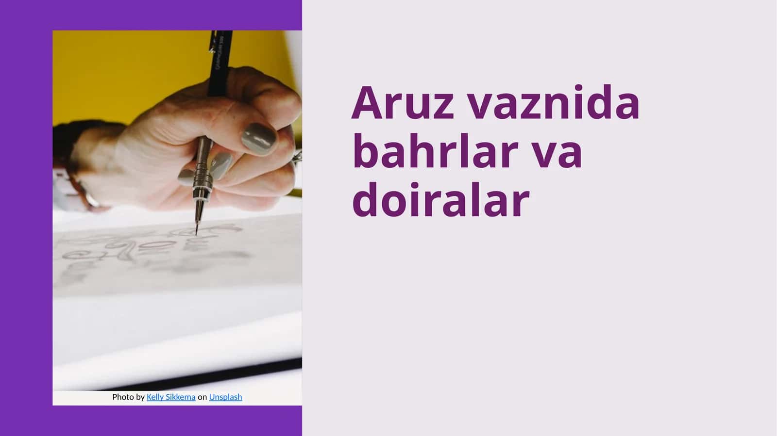 Aruz vaznida bahrlar va doiralar 1