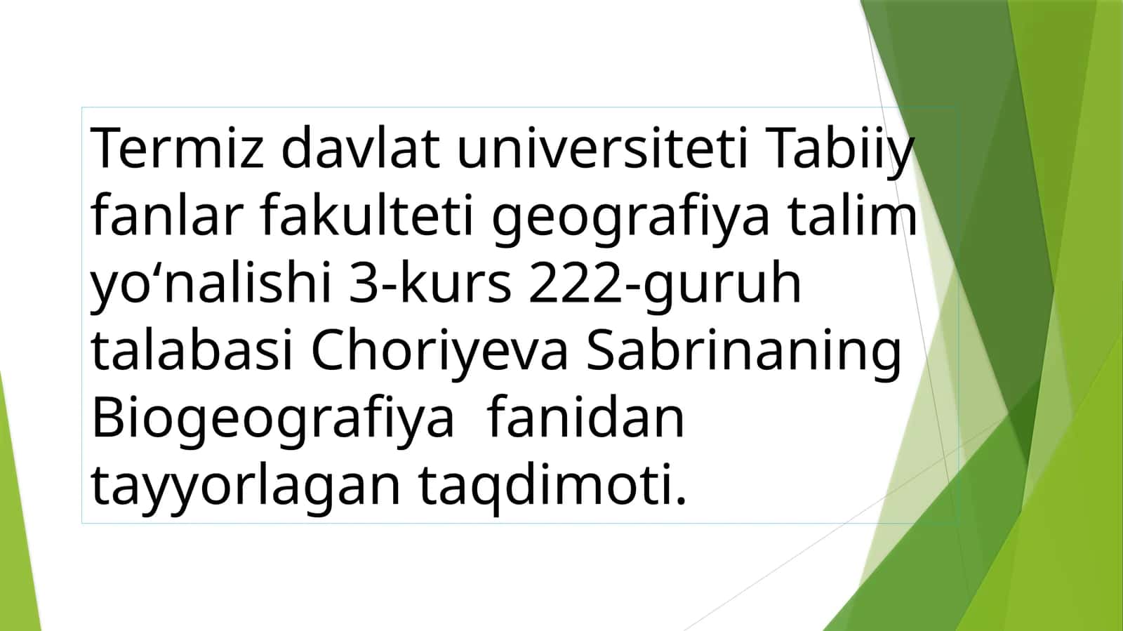 Yaylov oʻsimliklari va hayvonlari geografik tarqalishi 1