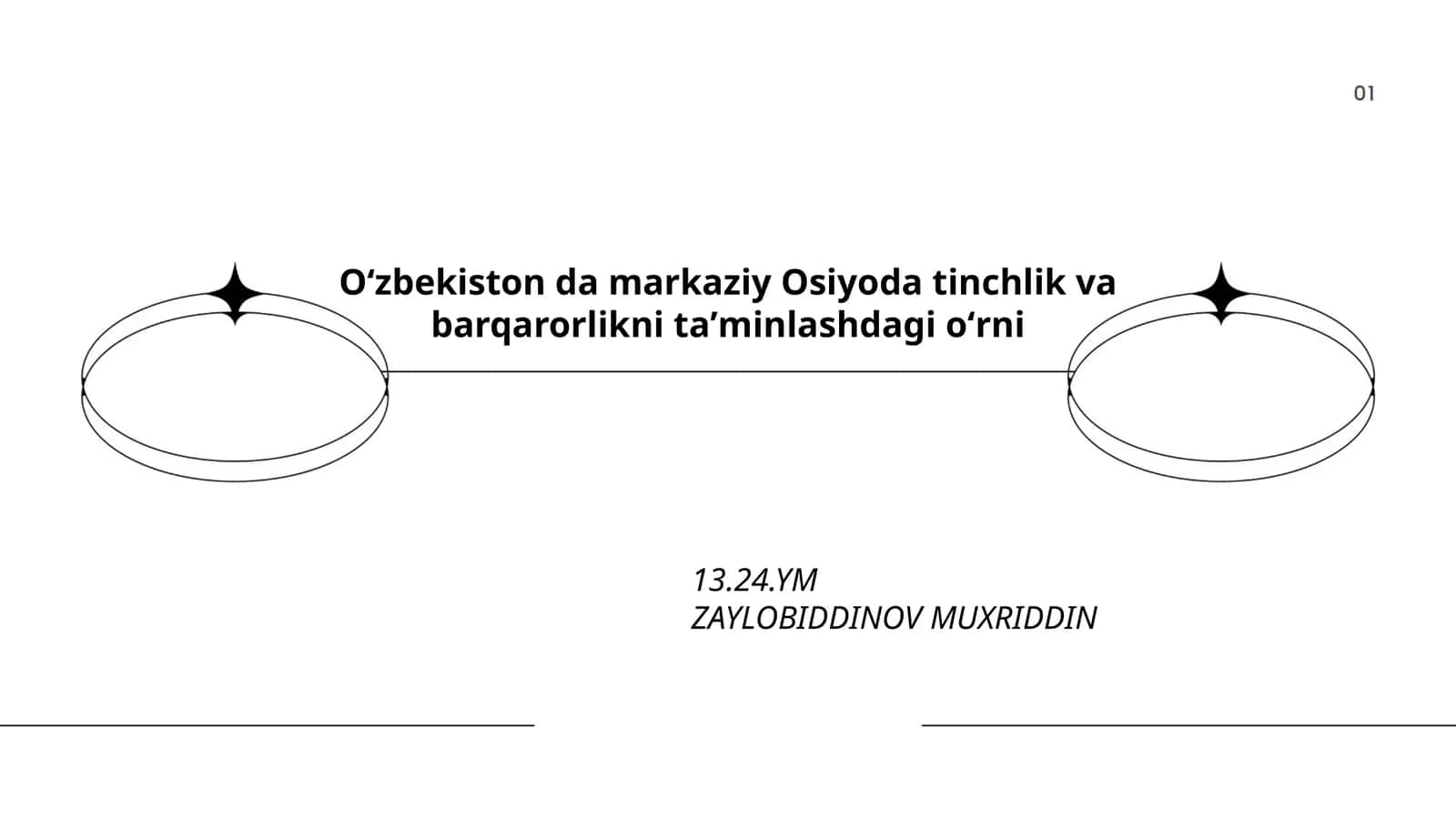 Oʻzbekiston da markaziy Osiyoda tinchlik va barqarorlikni taʼminlashdagi oʻrni 1