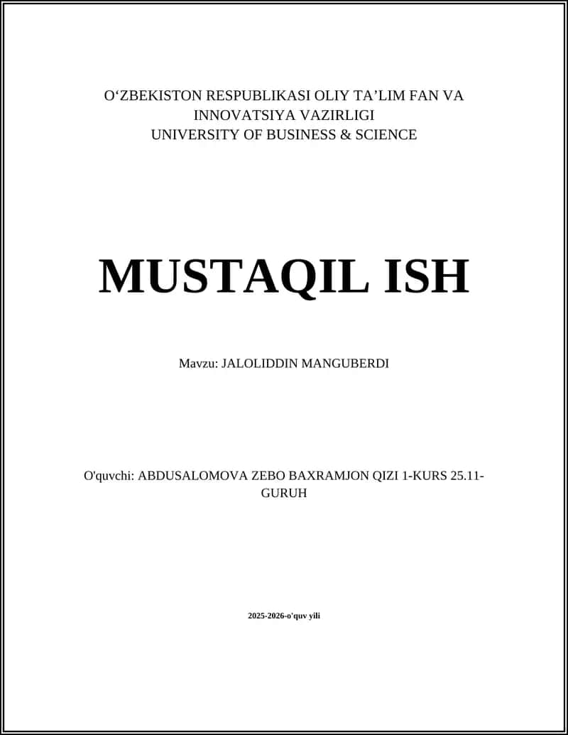 JALOLIDDIN MANGUBERDI 1