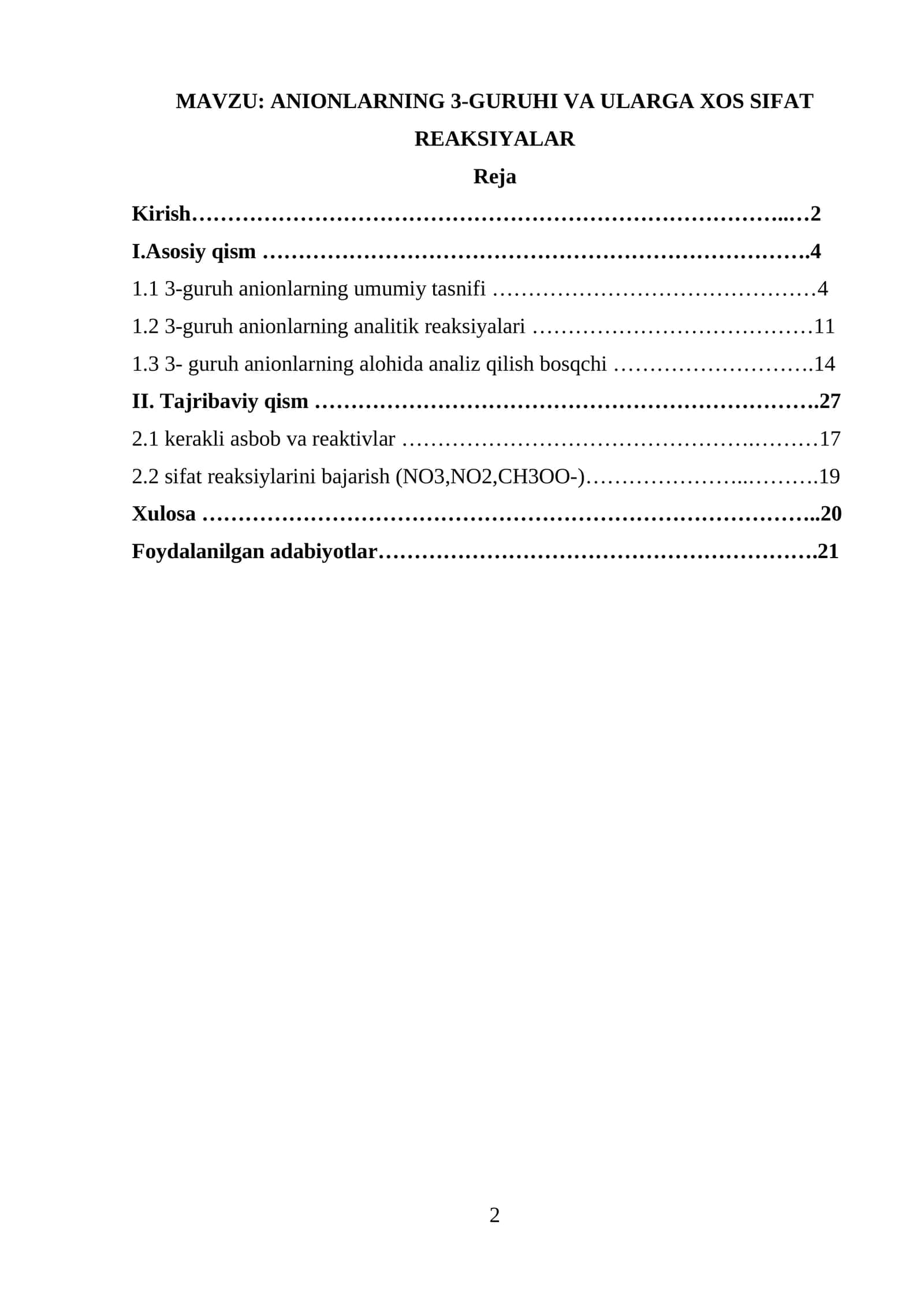 ANIONLARNING 3-GURUHI VA ULARGA XOS SIFAT REAKSIYALAR 1