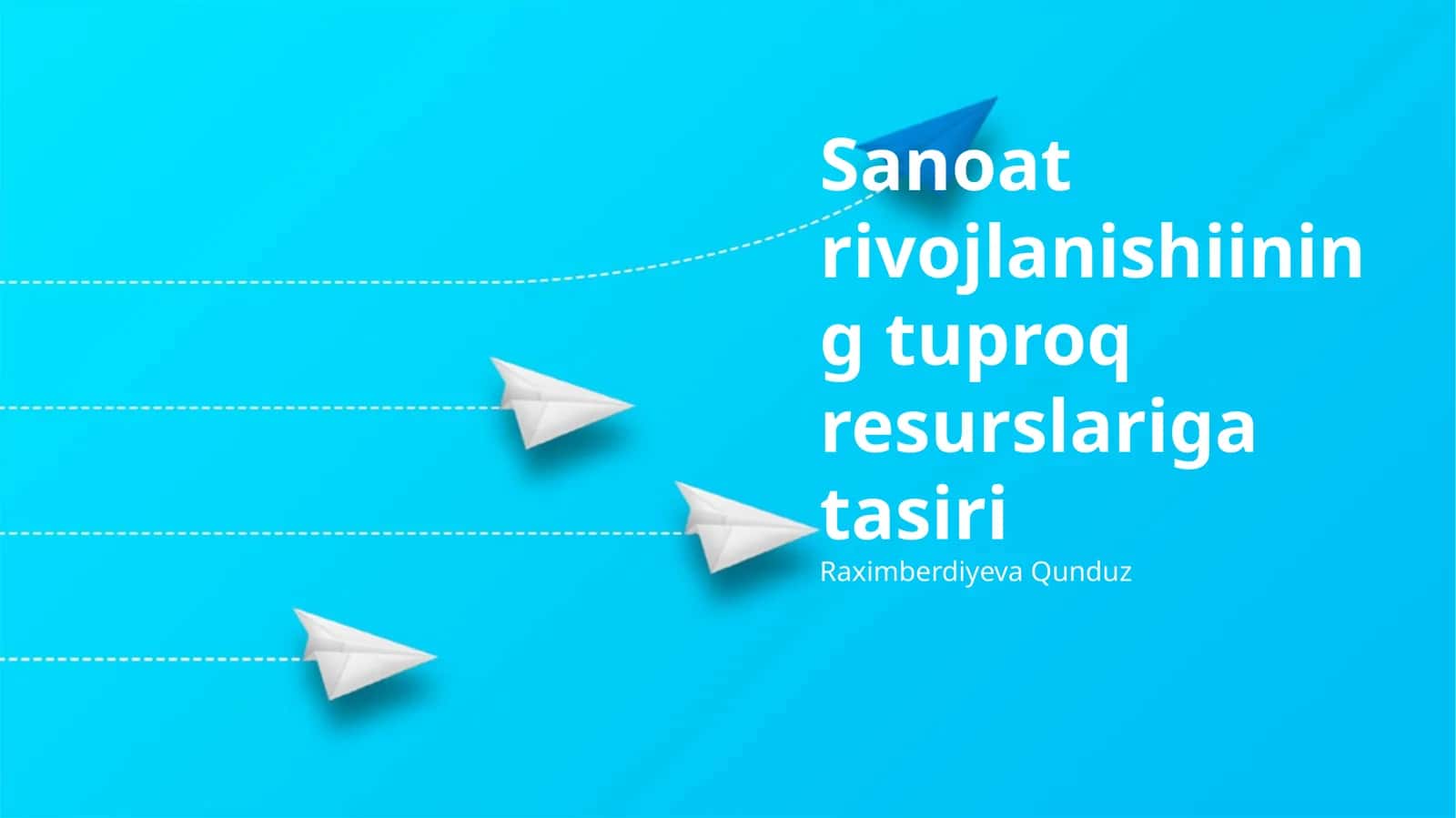 Sanoat rivojlanishiining tuproq resurslariga tasiri 1