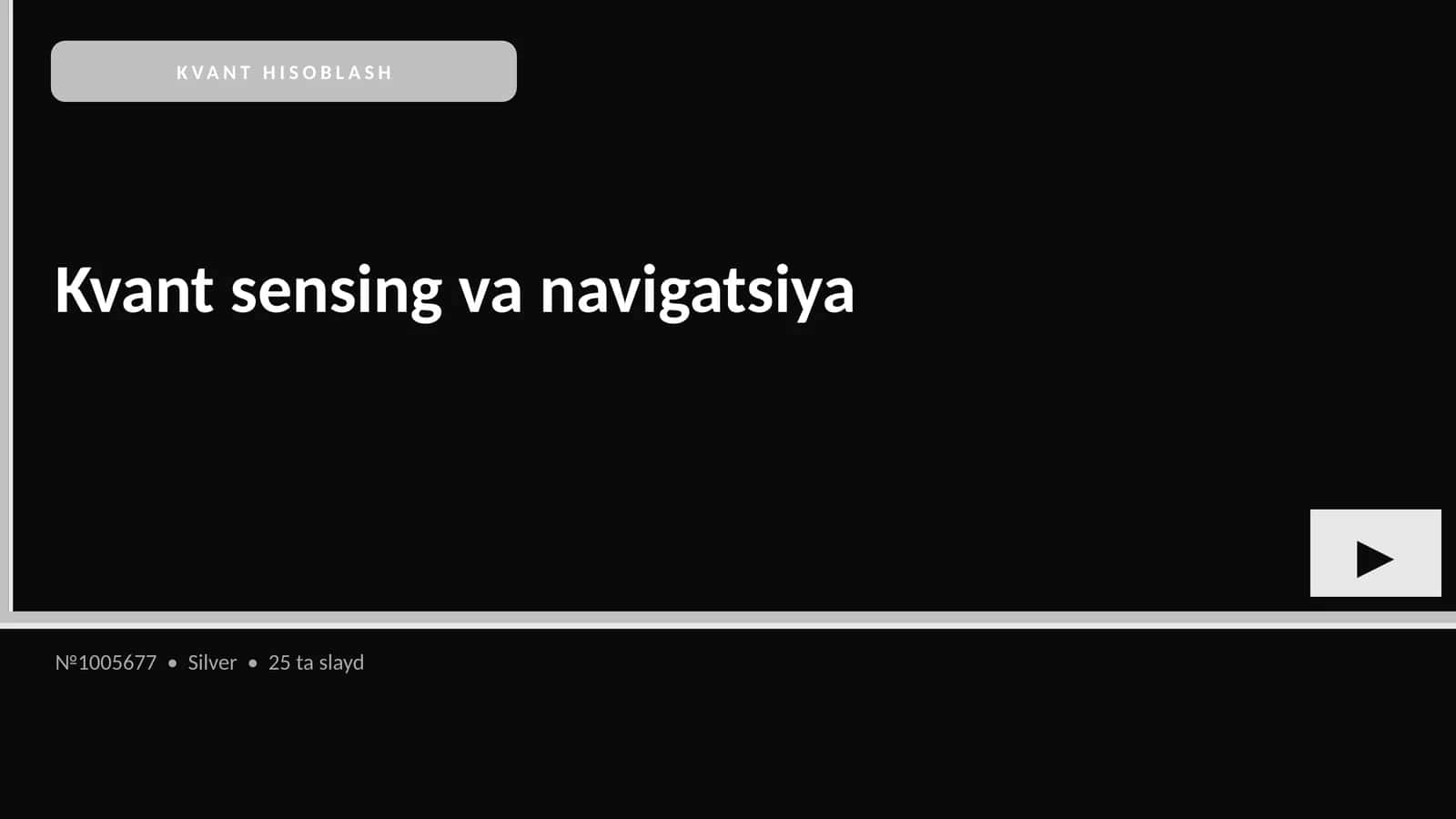 Kvant sensing va navigatsiya 1