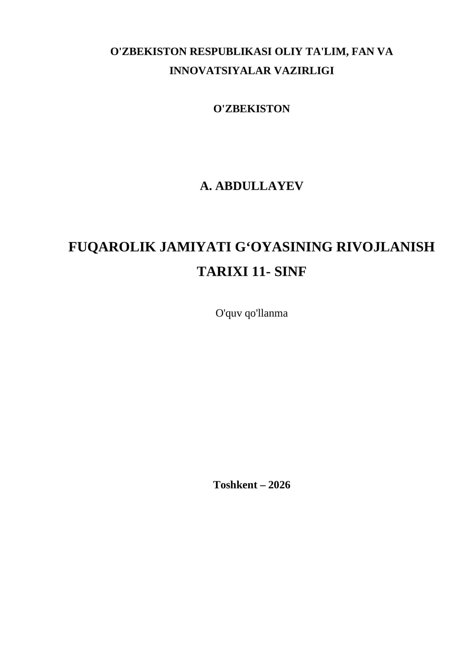 FUQAROLIK JAMIYATI G‘OYASINING RIVOJLANISH TARIXI 11- SINF 1
