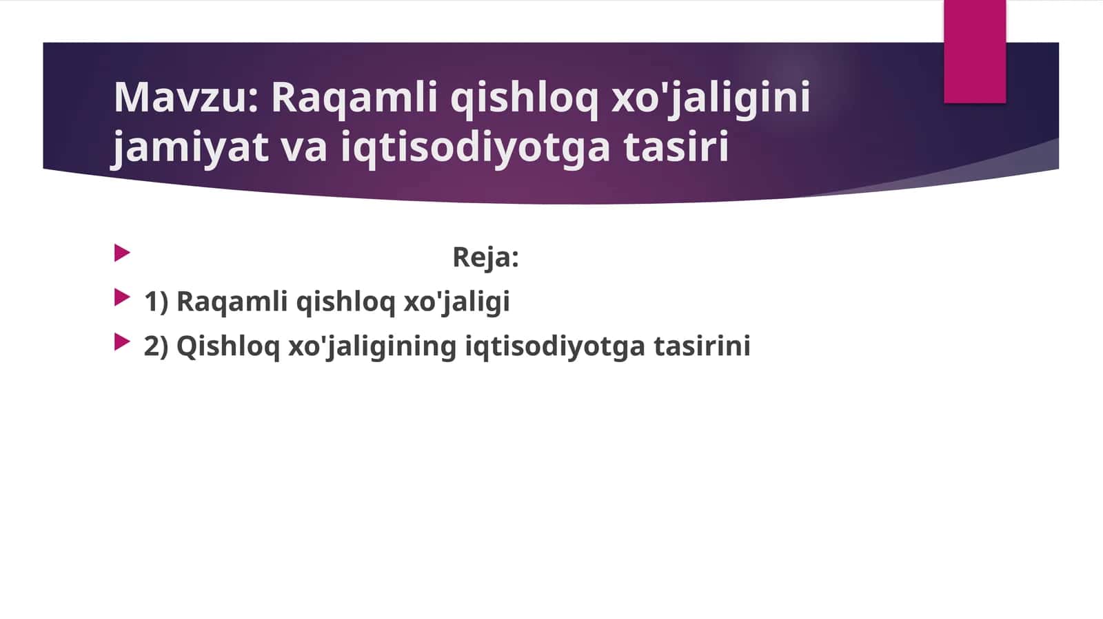 Raqamli qishloq xo'jaligini jamiyat va iqtisodiyotga tasiri 1