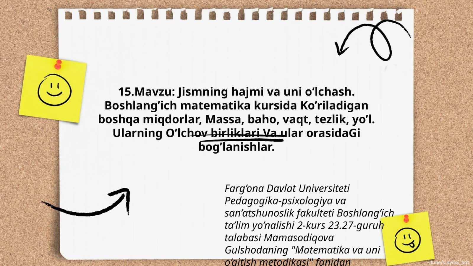 Matematika va uni o‘qitish metodikasi 1