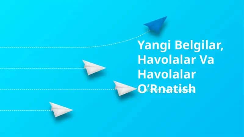 Yangi Belgilar, Havolalar Va Havolalar OʼRnatish 1