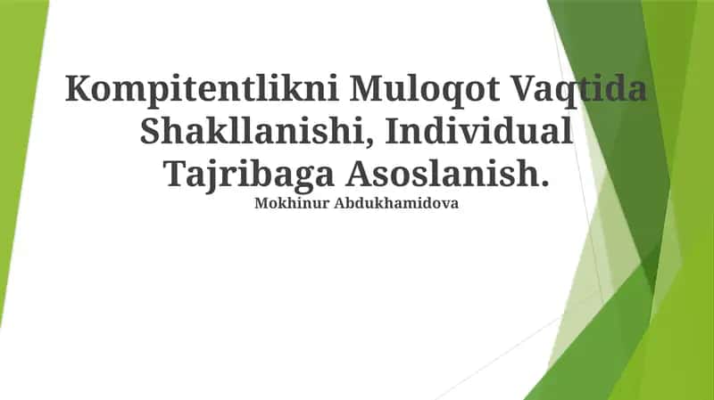 Kompitentlikni Muloqot Vaqtida Shakllanishi 1