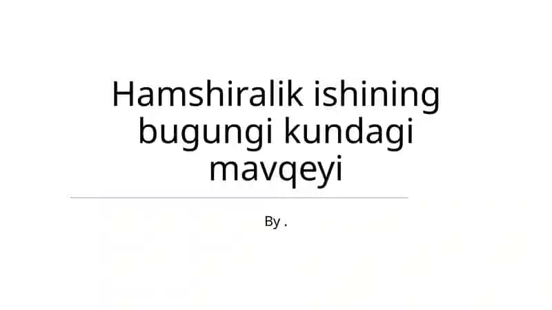 Hamshiralik va Sog'liqni Saqlashning Kelajagi