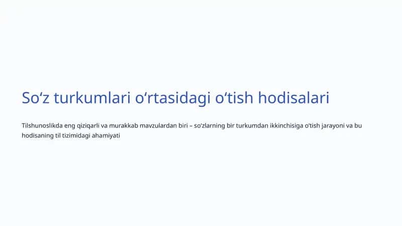 Soʻz turkumlari oʻrtasidagi oʻtish hodisalari 1