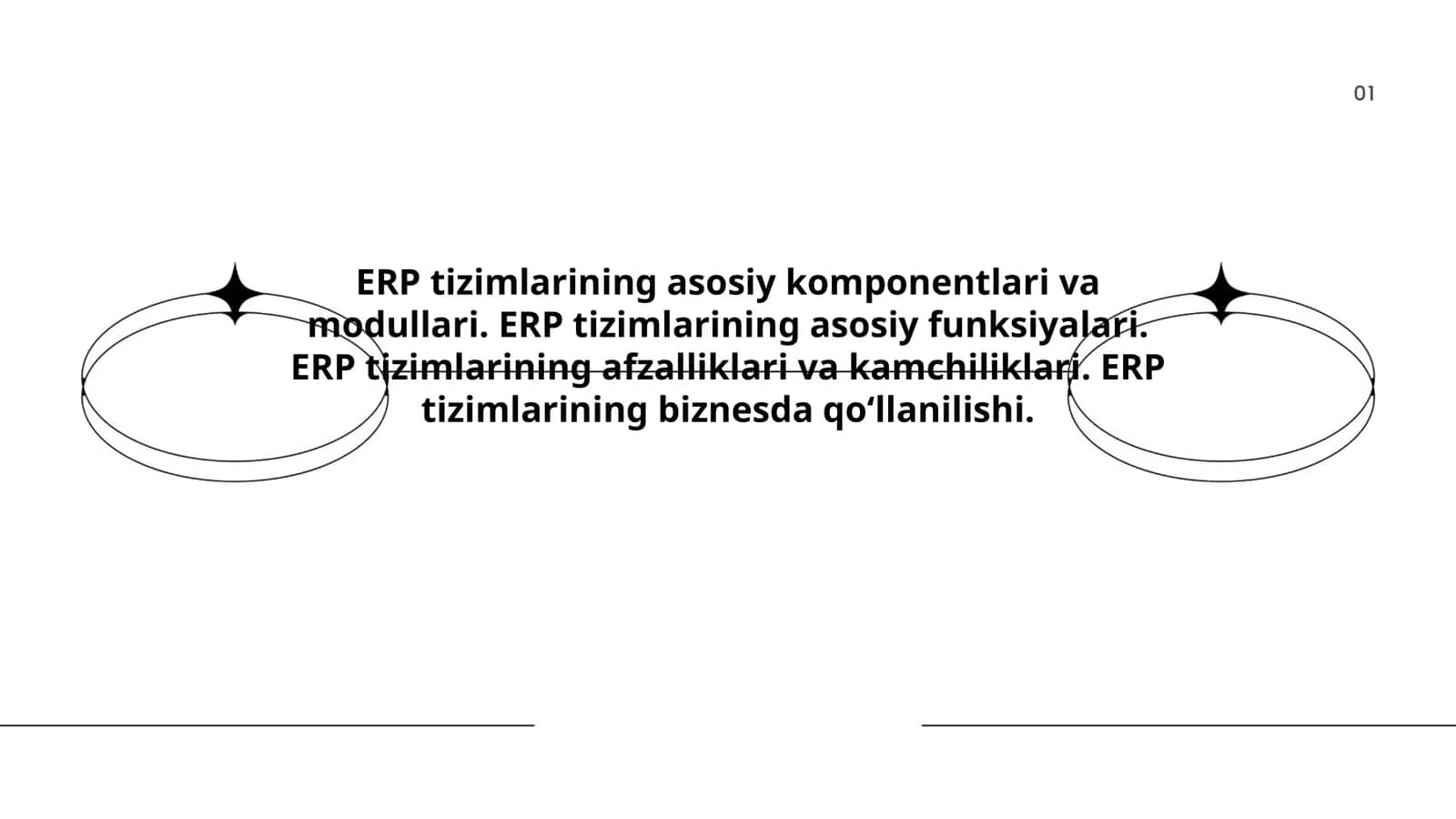 ERP tizimlarining asosiy komponentlari va modullari 1