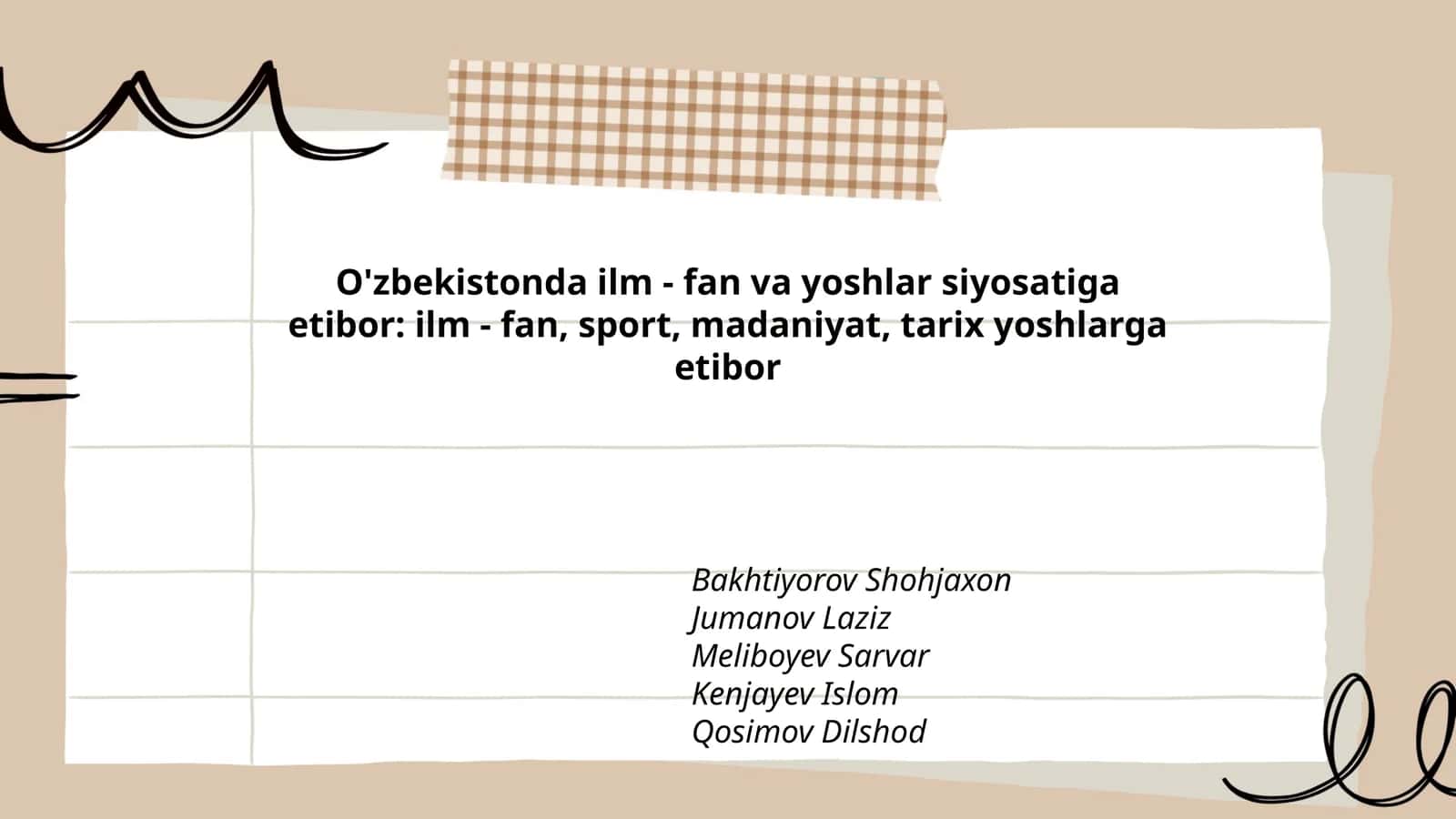 O'zbekistonda ilm - fan va yoshlar siyosatiga etibor 1