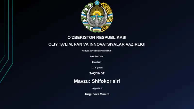 Shifokor siri 1