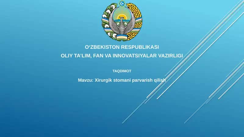 Xirurgik stomani parvarish qilish 1