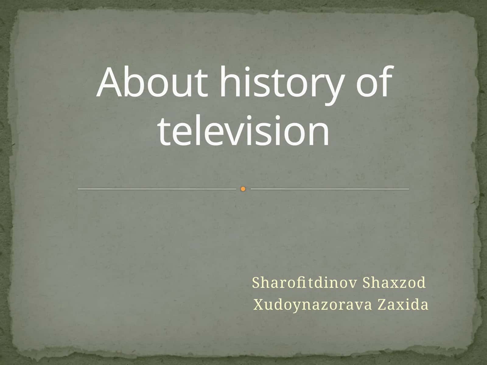 About history of television 1