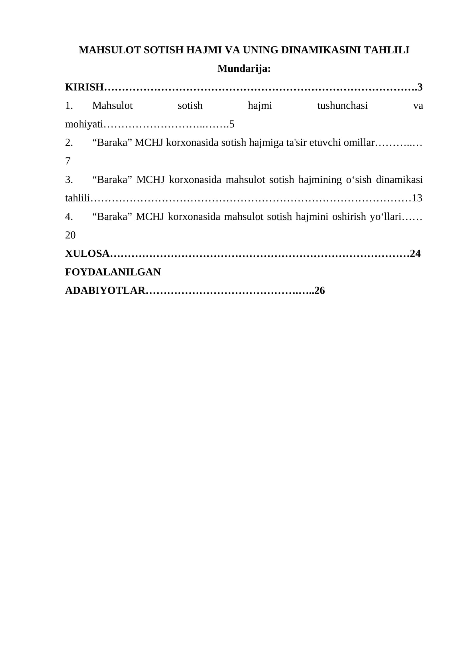 MAHSULOT SOTISH HAJMI VA UNING DINAMIKASINI TAHLILI 1